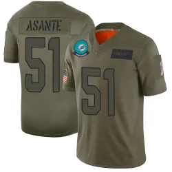 Youth Eugene Asante Miami Dolphins No.51 Limited 2019 Salute to Service Jersey - Camo