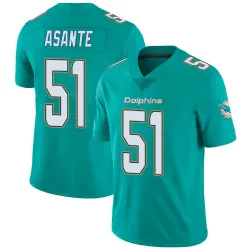 Youth Eugene Asante Miami Dolphins No.51 Limited Team Color Vapor Untouchable Jersey - Aqua