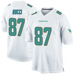 Youth Hayden Rucci Miami Dolphins No.87 Game Jersey - White