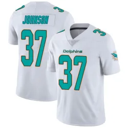 Youth Isaiah Johnson Miami Dolphins No.37 limited Vapor Untouchable Jersey - White