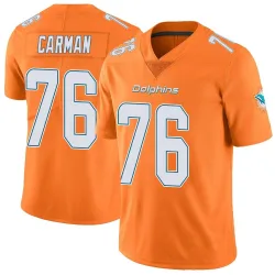 Youth Jackson Carman Miami Dolphins No.76 Limited Color Rush Jersey - Orange