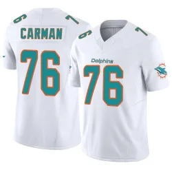 Youth Jackson Carman Miami Dolphins No.76 Limited Vapor F.U.S.E. Jersey - White