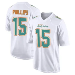 Youth Jaelan Phillips Miami Dolphins No.15 Game Fashion Jersey - White