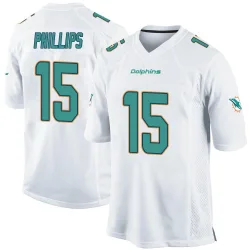 Youth Jaelan Phillips Miami Dolphins No.15 Game Jersey - White