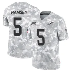 Youth Jalen Ramsey Miami Dolphins No.5 Limited 2024 Salute to Service Jersey - Arctic Camo