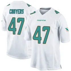 Youth Jalin Conyers Miami Dolphins No.47 Game Jersey - White
