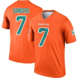 Youth Jason Sanders Miami Dolphins No.7 Legend Inverted Jersey - Orange