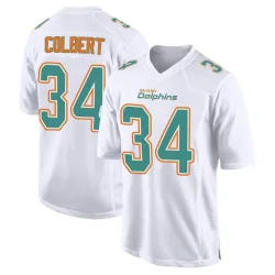 Youth Jordan Colbert Miami Dolphins No.34 Game Fashion Jersey - White