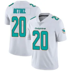 Youth Justin Bethel Miami Dolphins No.20 limited Vapor Untouchable Jersey - White