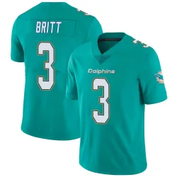 Youth K.J. Britt Miami Dolphins No.3 Limited Team Color Vapor Untouchable Jersey - Aqua