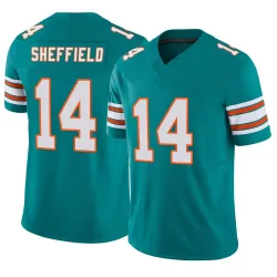 Youth Kendall Sheffield Miami Dolphins No.14 Limited Alternate Vapor F.U.S.E. Jersey - Aqua