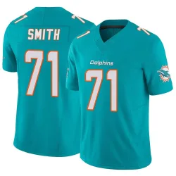 Youth Kion Smith Miami Dolphins No.71 Limited Vapor F.U.S.E. Jersey - Aqua