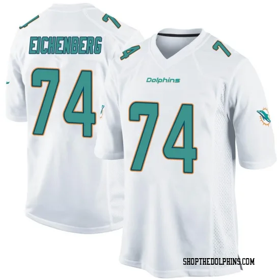 Youth Liam Eichenberg Miami Dolphins No.74 Game Jersey - White