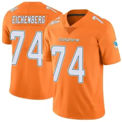 Youth Liam Eichenberg Miami Dolphins No.74 Limited Color Rush Jersey - Orange