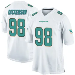 Youth Matt Dickerson Miami Dolphins No.98 Game Jersey - White