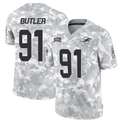 Youth Matthew Butler Miami Dolphins No.91 Limited 2024 Salute to Service Jersey - Arctic Camo