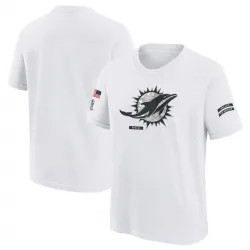 Youth Miami Dolphins No. 2024 Salute To Service T-Shirt - White