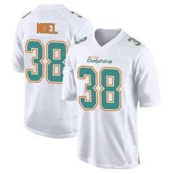 Youth Nate Noel Miami Dolphins No.38 Game Fashion Jersey - White