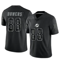Youth Nick Bowers Miami Dolphins No.88 Limited Reflective Jersey - Black