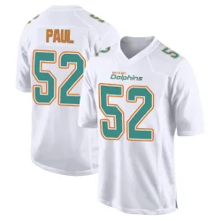 Youth Patrick Paul Miami Dolphins No.52 Game Fashion Jersey - White