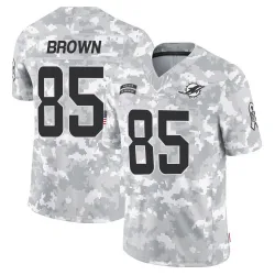 Youth Pharaoh Brown Miami Dolphins No.85 Limited 2024 Salute to Service Jersey - Arctic Camo