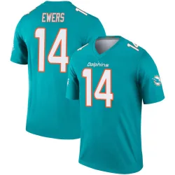 Youth Quinn Ewers Miami Dolphins No.14 Legend Jersey - Aqua