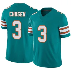 Youth Robbie Chosen Miami Dolphins No.3 Limited Alternate Vapor F.U.S.E. Jersey - Aqua