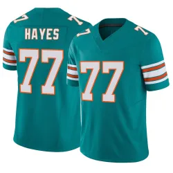 Youth Ryan Hayes Miami Dolphins No.77 Limited Alternate Vapor F.U.S.E. Jersey - Aqua