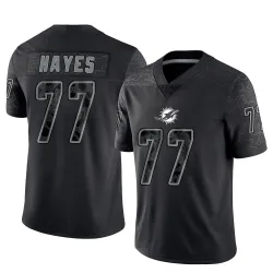 Youth Ryan Hayes Miami Dolphins No.77 Limited Reflective Jersey - Black