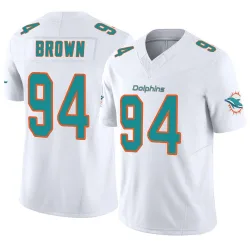 Youth Shakel Brown Miami Dolphins No.94 Limited Vapor F.U.S.E. Jersey - White