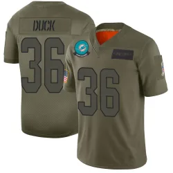 Youth Storm Duck Miami Dolphins No.36 Limited 2019 Salute to Service Jersey - Camo