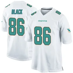 Youth Tarik Black Miami Dolphins No.86 Game Jersey - White