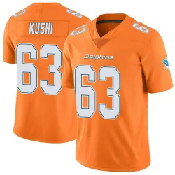 Youth Tedi Kushi Miami Dolphins No.63 Limited Color Rush Jersey - Orange