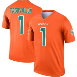 Youth Tua Tagovailoa Miami Dolphins No.1 Legend Inverted Jersey - Orange