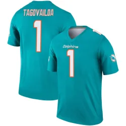 Youth Tua Tagovailoa Miami Dolphins No.1 Legend Jersey - Aqua