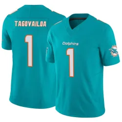 Youth Tua Tagovailoa Miami Dolphins No.1 Limited Vapor F.U.S.E. Jersey - Aqua