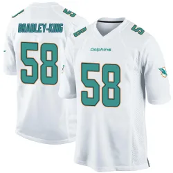 Youth William Bradley-King Miami Dolphins No.58 Game Jersey - White