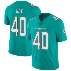 Youth Willie Gay Miami Dolphins No.40 Limited Team Color Vapor Untouchable Jersey - Aqua