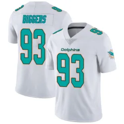 Youth Zeek Biggers Miami Dolphins No.93 limited Vapor Untouchable Jersey - White